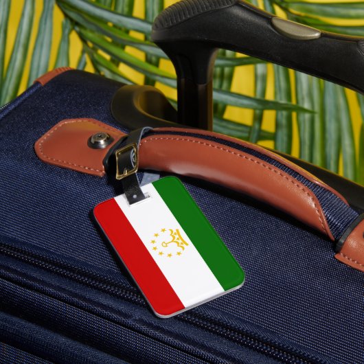 Tadzjikistan vlag bagagelabel (Voorkant Insitu 1)