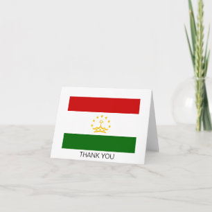 Tadzjikistan vlag bedankkaart