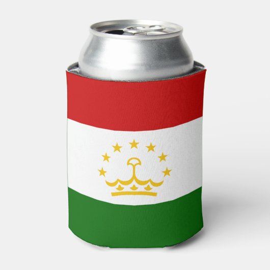 Tadzjikistan Vlag Blikjeskoeler (Blikje Voorkant)