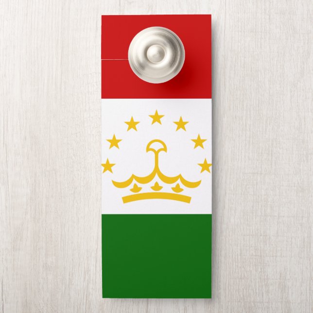 Tadzjikistan vlag deurhanger (Op knop)