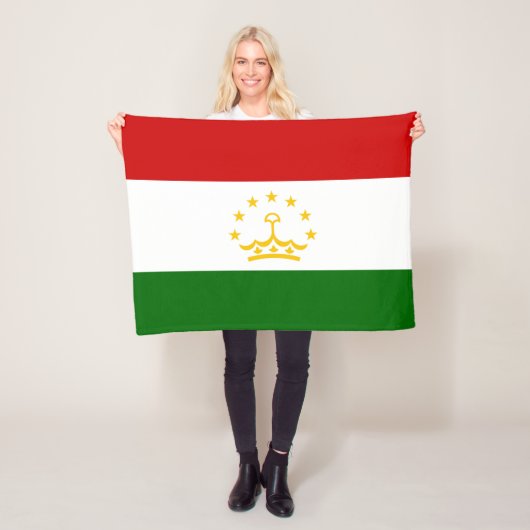Tadzjikistan Vlag Fleece Deken (In situ)