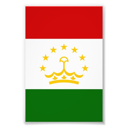 Tadzjikistan vlag foto afdruk (Voorkant)