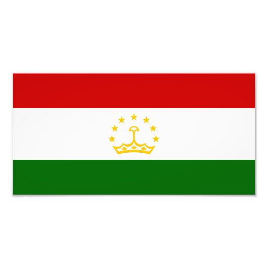 Tadzjikistan Vlag Foto Afdruk (Voorkant)
