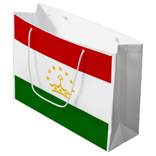 Tadzjikistan vlag groot cadeauzakje (Voorkant Gekanteld)