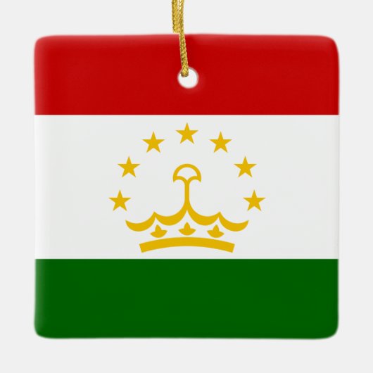 Tadzjikistan vlag keramisch ornament (Voorkant)