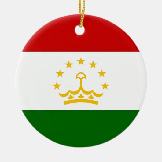 Tadzjikistan vlag keramisch ornament (Voorkant)