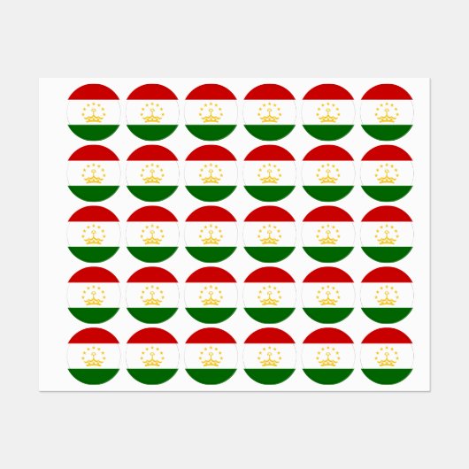 Tadzjikistan vlag labels (Vel)