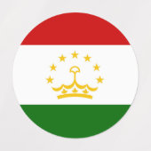 Tadzjikistan vlag labels (Design 1)