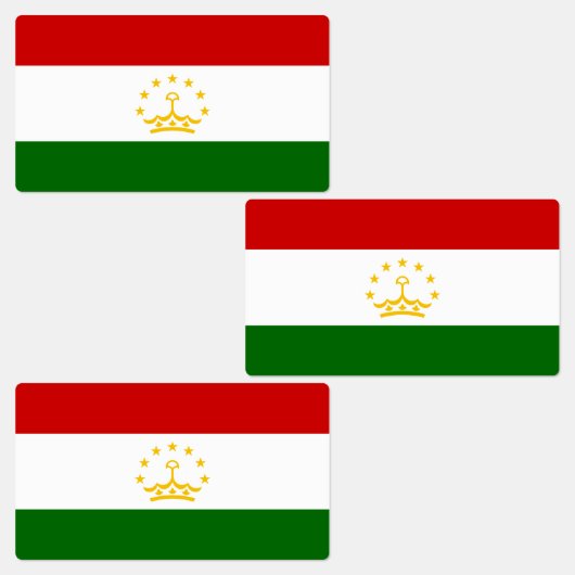 Tadzjikistan vlag labels (Groep)