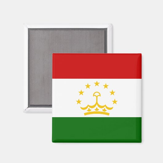 Tadzjikistan vlag magneet (Voorkant / Achterkant)