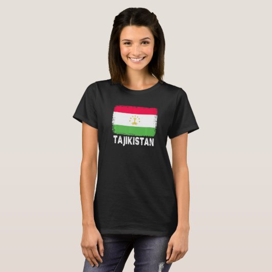 Tadzjikistan vlag ondersteunt de Tadzjiekse bevolk T-shirt (Voorkant volledig)