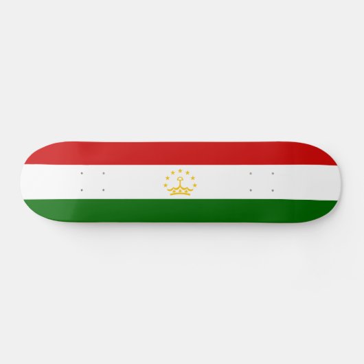 Tadzjikistan vlag persoonlijk skateboard (Horizontaal)