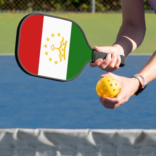 Tadzjikistan vlag pickleball paddle (Insitu)