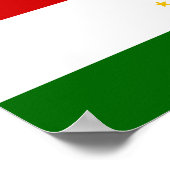 Tadzjikistan Vlag Poster (Hoek)