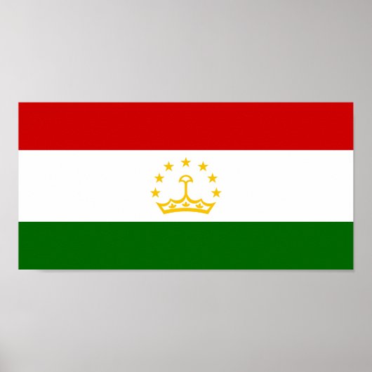Tadzjikistan Vlag Poster (Voorkant)