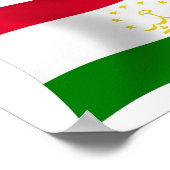 Tadzjikistan Vlag Poster Print (Hoek)