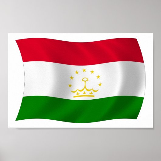 Tadzjikistan Vlag Poster Print (Voorkant)