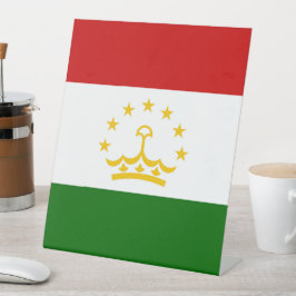 Tadzjikistan vlag reclamebord met voetstuk