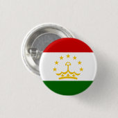 Tadzjikistan vlag ronde button 3,2 cm (Voorkant /achterkant)