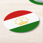 Tadzjikistan vlag ronde kartonnen onderzetter (Gebogen)