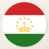 Tadzjikistan vlag ronde kartonnen onderzetter (Voorkant)