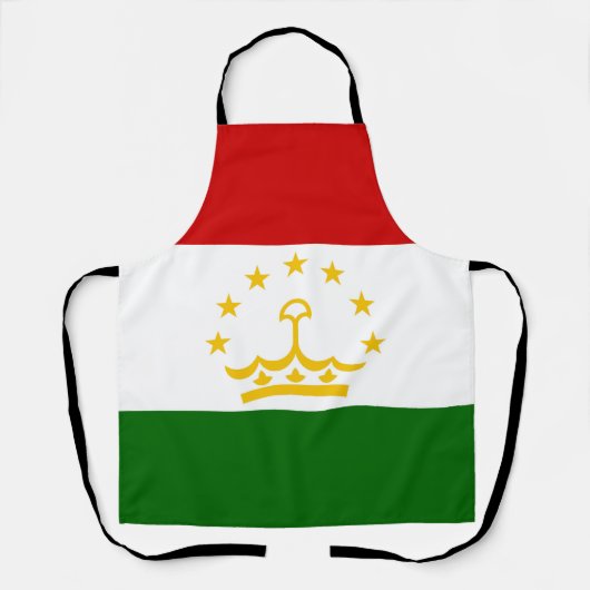 Tadzjikistan vlag schort (Voorkant)