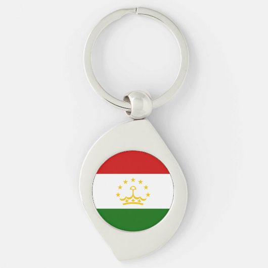 Tadzjikistan Vlag Sleutelhanger (Voorkant)