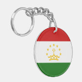 Tadzjikistan Vlag Sleutelhanger (Voorkant Links)