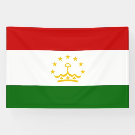 Tadzjikistan Vlag Spandoek (Horizontaal)