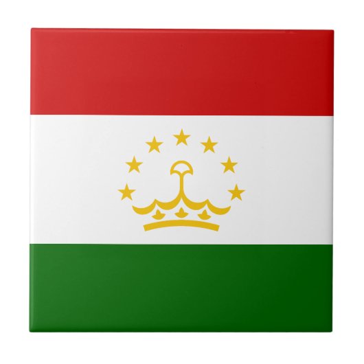 Tadzjikistan Vlag Tegeltje (Voorkant)
