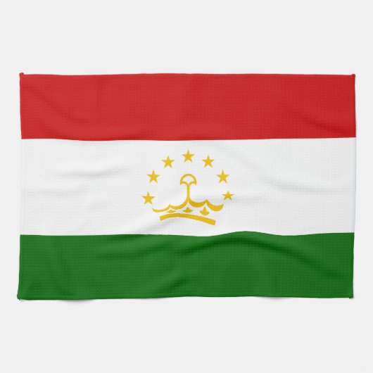 Tadzjikistan vlag theedoek (Horizontaal)