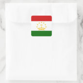 Tadzjikistan vlag vierkante sticker (Tas)