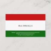 Tadzjikistan vlag visitekaartje (Achterkant)