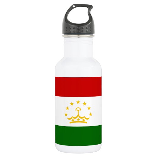 Tadzjikistan Vlag Waterfles (Voorkant)
