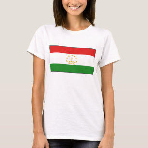 Tadzjikistan Vlag x kaart T-shirt