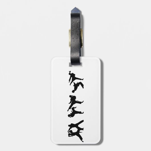 Tae Kwon-Do Bagagelabel (Achterkant verticaal)