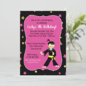 Tae Kwon Do Birthday Uitnodigingen (Staand voorkant)