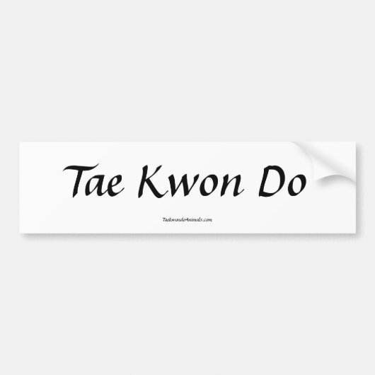 Tae Kwon Do Bumpersticker (Voorkant)