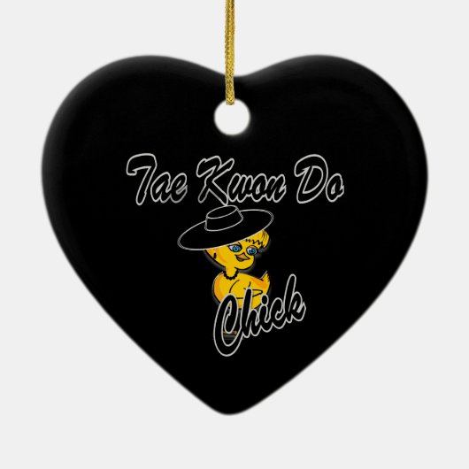 Tae Kwon Do Chick #4 Keramisch Ornament (Achterkant)