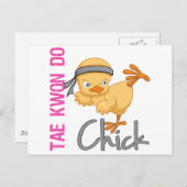 Tae Kwon Do Chick Briefkaart (Voorkant / Achterkant)