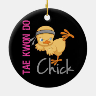Tae Kwon Do Chick Keramisch Ornament