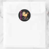 Tae Kwon Do Chick Ronde Sticker (Tas)