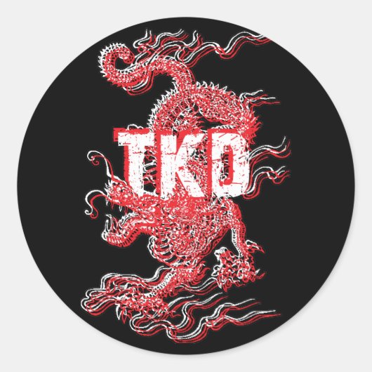 Tae Kwon Do Dragon Stickers (Voorkant)