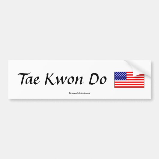 Tae Kwon Do Flag Sticker (Voorkant)