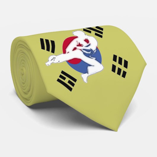 Tae Kwon Do Flyer Stropdas voor mannelijke krijgsk (Opgerold)