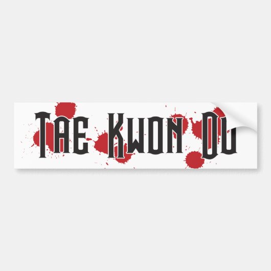 Tae Kwon Do Gevecht Bumpersticker (Voorkant)