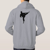 Tae Kwon Do (grijs zwart/as) Hoodie (Achterkant)
