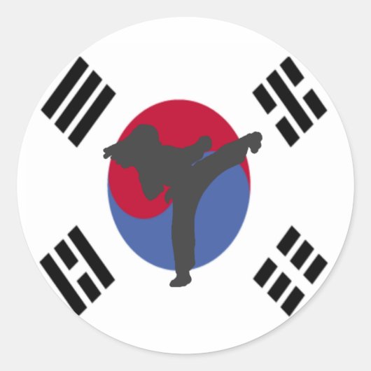 Tae Kwon Do Kicker vrouw Stickers (Voorkant)
