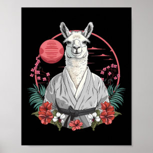 Tae Kwon Do Lama Kickboksen Tae Kwon Do Bloemige L Poster