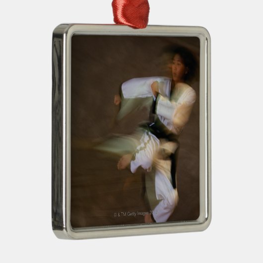 Tae Kwon Do Leap Kick Metalen Ornament (Rechts)